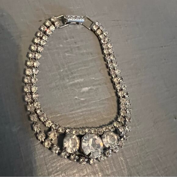 Rhinestone Silver tone Bling Bracelet - Picture 8 of 8